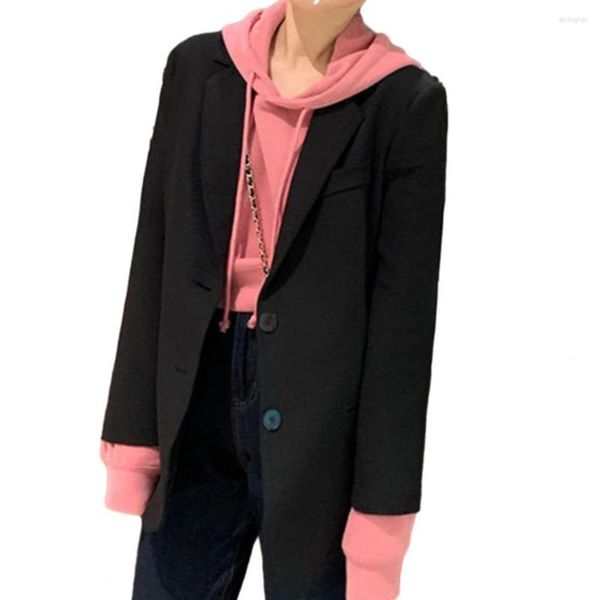 Trajes De Mujer Abrigo De Traje De Poliéster Básico Para Mujer Abrigos Minimalistas Elegantes Primavera Otoño Ligero S Con Templado Informal