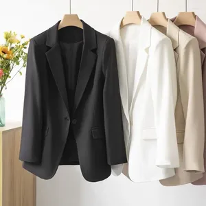 Costumes pour femmes rétro veste veste femmes blazers noirs rose blanc tops décontractés surdimension 7xl slim dame vêtements de bureau courts manteaux printemps automne