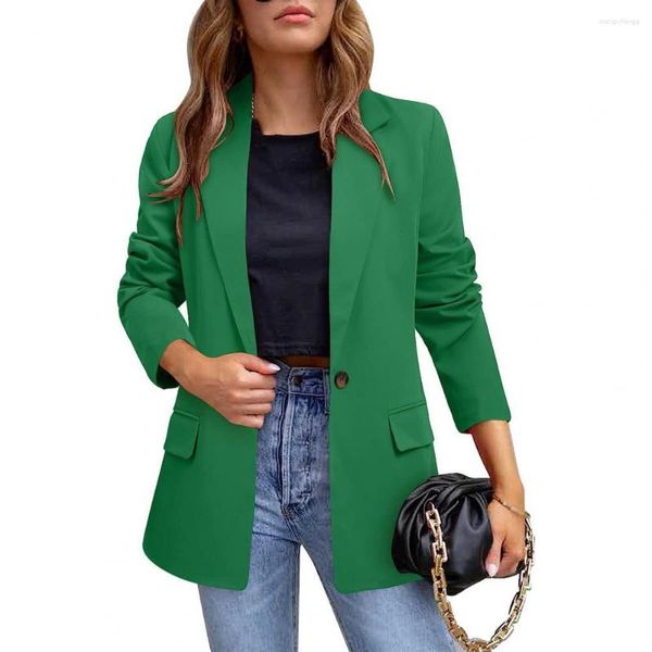 Trajes De Mujer Abrigo De Color Sólido Chaqueta De Traje para Mujer Elegante Otoño Estilo Formal De Negocios Ol Viaje A La Oficina con Corte Entallado