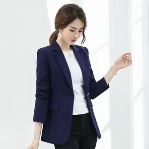 Costumes pour femmes Spring et automne Basic Blazer Button Fashion Color Couleur Slim Fit Jacket Jacket Product Couche Corean Edition 2024