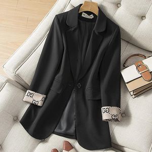 Damespakken Spring Autumn Blazer Women 2024 Fashion Long Sleeve Business Work Office Casual Coats Woman Jacket 392