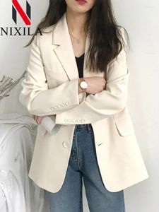 Damespakken Lente Herfst Kantoor Blazer Voor Vrouw Jas Koreaanse Mode Lange Mouw Tops Luxe Vrouwelijke Jassen Splice Elegante Dame kleding