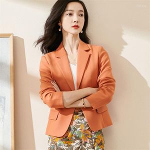 Costumes pour femmes Printemps/été Femmes Mode Tempérament rajeunissant Veste de costume courte 2023 Femme coréenne haut de gamme Couleur unie Slim Blazers