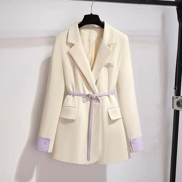 Costumes de femmes Superaen Fashion Korean Blazer 2023 Automne Office Lady Long Manchers Blazers for Women