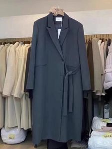 Costumes pour femmes SuperAen printemps 2024 coréen ample à lacets costume pardessus Long mode Chic manteau