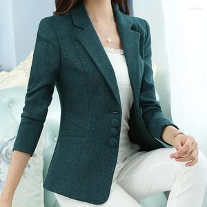 Costumes féminins Le Blazer de haute qualité au printemps d'automne Elegant Fashion Lady Blazers enrober Femme Big S-5xl Code Jacket Suit T956