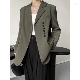 Damespakken Vrouw Speciaal ontwerp met lange mouwen Blazer Vrouw Loose Casual Out-Wear Suit voor Autumn Winter Spring Hoogwaardige jas 8-5