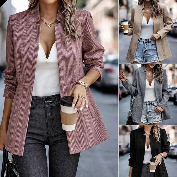 Costumes pour femmes Femmes Blazers Casual Manches longues Chic Professionnel Business Streetwear Élégant Bureau Travail Veste Cardigan Outwear