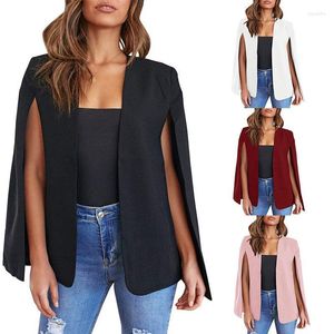 Trajes De Mujer Mujer Capa Blazer Chaqueta Suelta Chic Primavera Otoño Moda Casual Elegante Oficina De Negocios Ropa De Trabajo Negro Blanco Rosa Vino Rojo