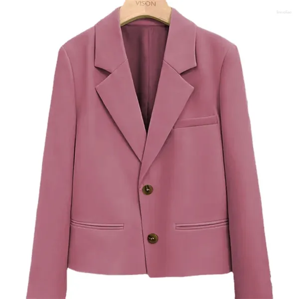 Trajes de mujer para mujeres chic ojan dama de pecho blazer blazer vintage follet