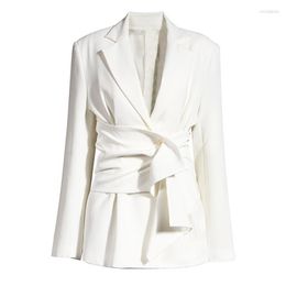 Trajes de diseñador para mujer, SuperAen Primavera Verano 2023, diseño coreano, Retro, cintura alta, grado falso, chaqueta de dos piezas para mujer, abrigo