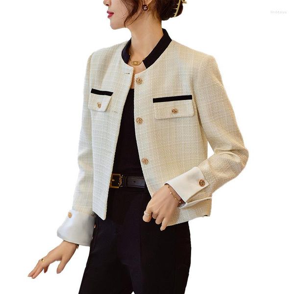 Trajes para mujeres para mujeres Tweed de tweed de pecho soltero