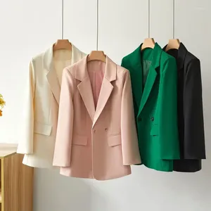 Costumes pour femmes YTNMYOP bureau dame Blazer solide élégant costume manteau femmes printemps et automne mode Style coréen haut tendance S-7XL