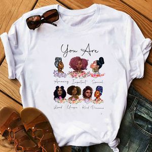 T-shirt décontracté d'été pour femmes Figure Girl Feminist Print Lace Up Graphic Tee Shirt Top Size (S-3XL))