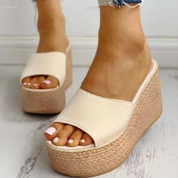 Dames Summer Fashion Sandals Peep-Toe Bkqu schoenen Vrouw met hoge hakken platfroms Casual wiggen voor vrouwen Hoge hakken 152 D 3F46