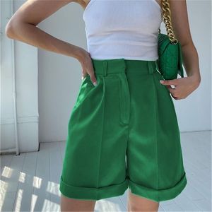 Shorts d'été pour femmes coton taille haute décontracté Shorts amples pour femmes fermeture éclair solide rue Streetwear sport mode Shorts 220419