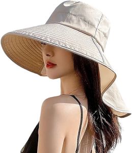 Chapeau de soleil d'été à large bord pour femmes, Protection UV, chapeau de jardinage réglable, pliable, chasse, voyage, alpinisme (ML)