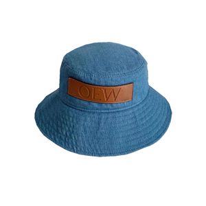Chapeau seau de protection solaire pour femmes à large bord, chapeau de pêcheur à la mode avec lettres imprimées de couleur unie de styliste