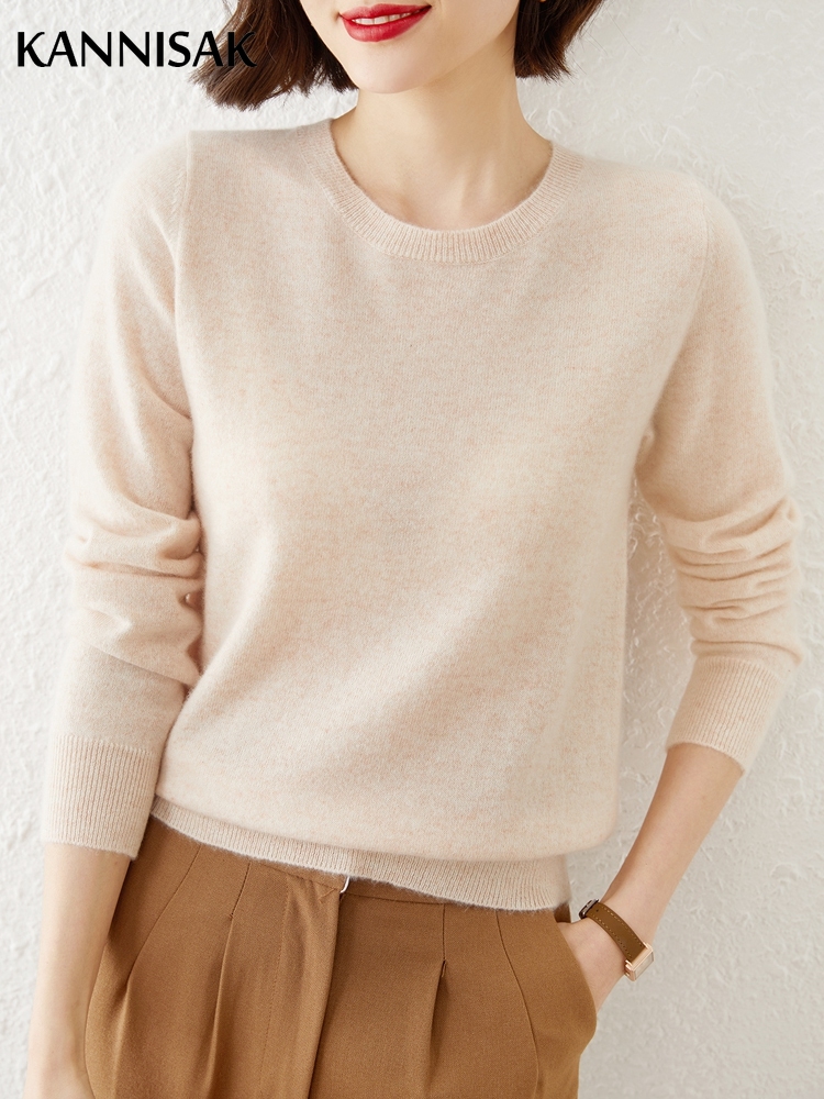 여자 스웨터 가을 겨울 오 넥 단단한 풀오버 바닥 셔츠 니트웨어 긴 소매 캐주얼 스프링 기본 풀 팜므 스웨터