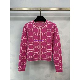 Pull pour femmes, cardigan, pull à capuche, chemise de sport pour femmes, pull d'élément de rue décontracté, logo G Jacquard, cardigan tricoté, sweat à capuche à manches longues, 5340