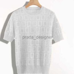 Damestrui Designeroverhemd Vest met korte mouwen Kleding Breien Truien Lente en zomer Letter High Fashion Producten Reverskleding H-T6342