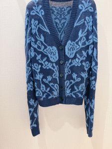 Damessweater Europees modemerk Mohair bloemenpatroon gebreid vest