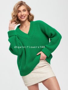 Damessweaters 049 V-hals losse nieuwe herfst winter Europese trui dames
