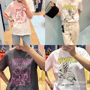 Dames T-shirt Fashion Korte mouw Summer Animal Series Loose Cartoon Pullover T-shirt J240426