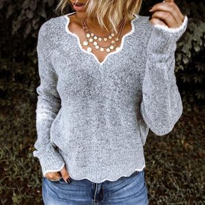 Dames Sweaters 2021 Plus Size Herfst Winter Breien Casual Lange Mouwen Effen Kleuren Trui Losse Vrouwelijke Mode Dameskleding