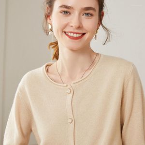 Pulls pour femmes 2023 automne Cardigan cachemire pull tricoté Chic hauts manteau casual vêtements d'extérieur à manches longues chemise ample printemps