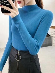 Sweaters de mujeres 2023 Damas Tops básicos Séter Séter Turtleneck Jumper Femenino Otoño Invierno Manga larga Girls Tire Femme