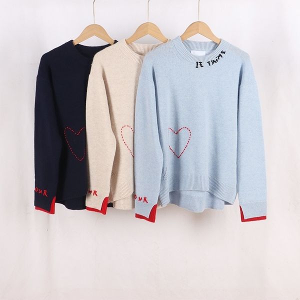 Suéteres de mujer 2023 suéter de cachemira bordado en forma de corazón con letras de amor para mujer 230831