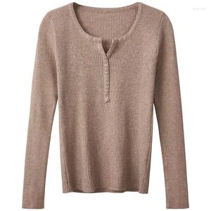 Suéteres femininos 2023 primavera/verão suéter curto de malha slim fit versátil cardigã de base