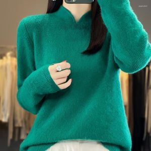 Pulls pour femmes 2023 hiver et automne pulls en cachemire pour femmes pulls en laine pure mode o-cou hauts en tricot