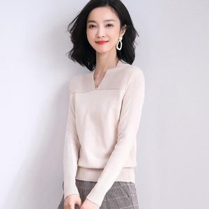 Pulls pour femmes 2023 femmes vêtements de créateurs de mode élégants pour dames solide sexe pulls à col en v coréen à manches longues hauts tricotés