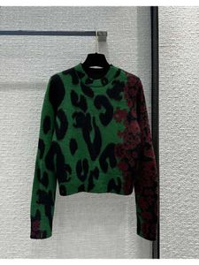 Suéteres de mujer 2023 Mujeres Prefall Moda Clásico Casual Lana Cómodo O-cuello Leopardo Estampado de leopardo Cárdigan de punto de cachemira