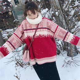 Pulls pour femmes AECU 2023 femmes pull de noël pour hiver neige motif moche chaud grande taille pulls tricotés pulls tricots