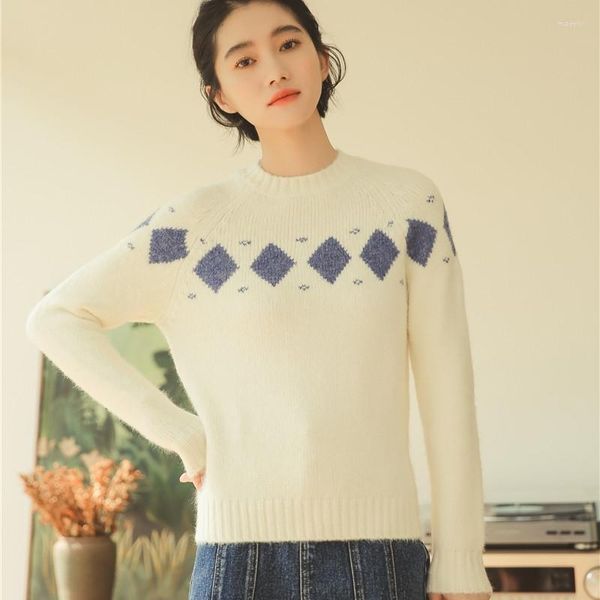 Pulls pour femmes automne 2023 vêtements d'hiver femmes Ulzzang Harajuku hauts coréens mode Vintage diamant à manches longues pull tricoté