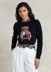 Chandails pour femmes automne et hiver Style ours perlé pull tricoté chemise à bascule tendance pull décontracté
