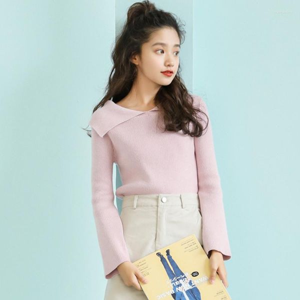 Pulls pour femmes automne Ulzzang Harajuku hiver femmes vêtements 2023 Style coréen mode Vintage tendance rose amis pull tricoté