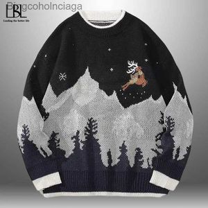 Chandails pour femmes Automne Hiver Pull de Noël Pulls unisexes Imprimé cerf Chandails tricotés Homme Femme Pull de Noël drôle Couples OutwearL231010