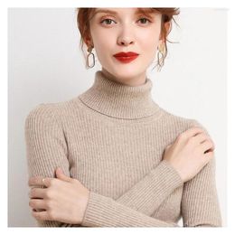 Suéter feminino outono inverno para mulheres pulôver gola alta malha inferior top slim interior básico preto suéter quente roupas femininas