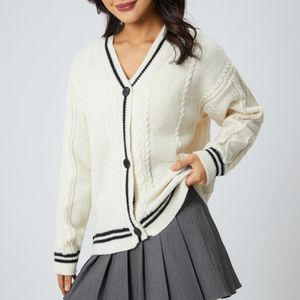 Chandails pour femmes automne hiver tricot Cardigan à manches longues col en V étoile imprimé boutonné tricots 231114