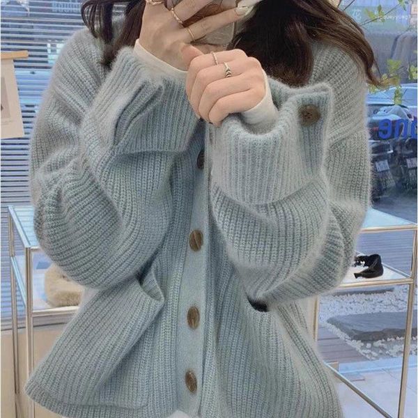 Pulls pour femmes Automne / Hiver Cardigan tricoté Cardigan Mode coréenne Pull Casual Tops Vêtements Femmes Harajuku Lâche Doux Riz Gluant