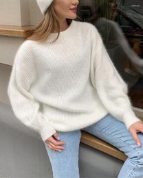 Suéteres para mujer Biggorange Punto Cashmere Mujeres 2023 Pulóveres sueltos suaves Cálido Sólido Femenino Básico Punto Jersey
