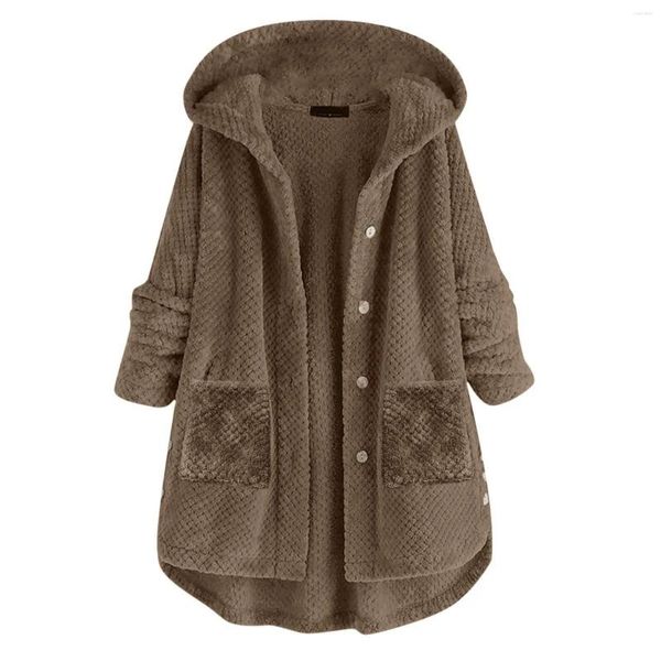 Pulls pour femmes boutonné à capuche automne hiver manteau avec pull pack femmes ouvert avant cardigans en tricot pour femmes pleine longueur