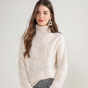 Dames truien kabel gebreide lange mouwen pullovers stijlvolle vrouwelijke jumper warme winter mode kasjmier coltrui trui vrouw