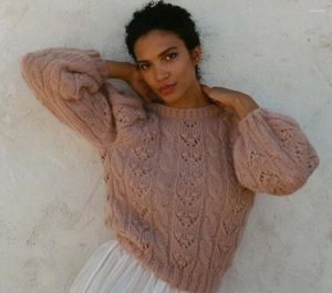 Chandails pour femmes Canwedance hiver laine mélangée tricots Style Vintage Mohair pulls Boho crochet Design Crochet Mujer