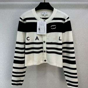 Chandails pour femmes Cardigan tricoté nouveau printemps col rond marque de luxe concepteur canal pull haut décontracté vêtements