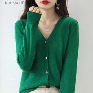 Pulls pour femmes Cachemire Femmes Cardigan Col V Pull Printemps Automne Hiver Femme Manches Longues Laine Tricotée Solide Doux L230921